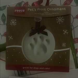 Pet's Print Ornament - White